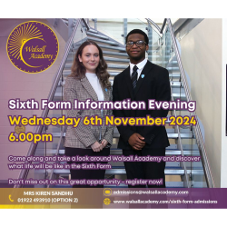 Walsall Academy Sixth Form Information Evening