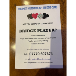 Market Harborough Bridge Club - New Members Welcome