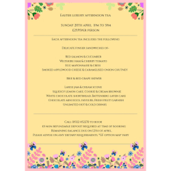 Easter Afternoon Tea at Wilsons Tea Room 
