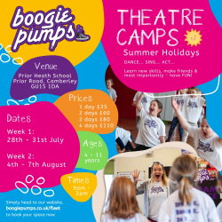 Boogie Pumps Camberley, Summer Holiday Theatre Camps (Ages 4 – 11)