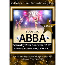 Bootleg ABBA Tribute Evening at Calderfields Golf & Country Club Walsall