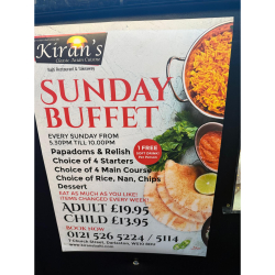 Sunday Buffet at Kiran's Darlaston