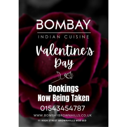 Valentine’s Day at Bombay Indian Cuisine in Brownhills