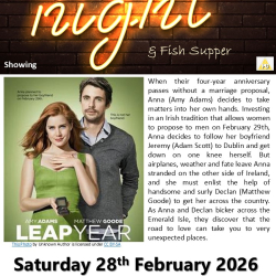 Film Night and Fish Supper showing 'Leap Year'