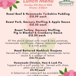 🌷 Mother’s Day Lunch at Bradshaw’s Farm Shop & Café 🌷