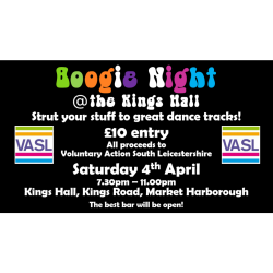 Mrs Fizz's Charity Boogie Night at Kings Hall, Market Harborough