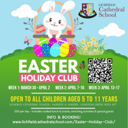 🐰🌸 EASTER HOLIDAY CLUB at Lichfield Cathedral School  🌸🐰