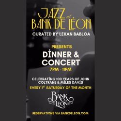 Jazz at Bank de Leon hosted by Jerk n Sizzle 🎼✨