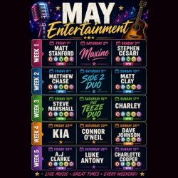 🎤✨ MAY ENTERTAINMENT IS HERE at Bloxwich Memorial Club! ✨🎶