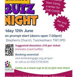 Embracing Age Quiz Night - Friday 12th June