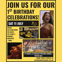 🎉🥳 Lockworks Cinemas is turning ONE! 🥳🎉