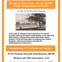 Women in their Private Lives; The 4th and 5th Dukes of Newcastle in Private