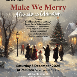 Teddington Choral Society Concert: Make We Merry! A Christmas Celebration. 