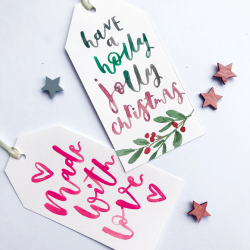 Festive Watercolour Brush Lettering Workshop 