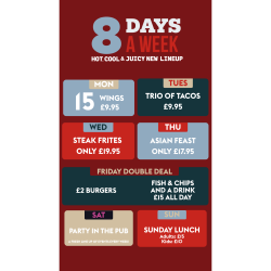 8 Days a Week: New Food Deals and Party Nights at Village Hotel Walsall