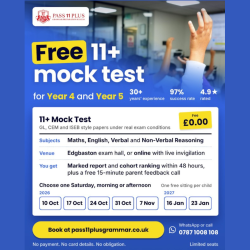 🏆 FREE 11+ Mock Test For Year 4 & 5 with Pass 11 Plus Grammar Preparation Success! 🎯