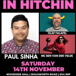 Absolutely Belting Comedy: Paul Sinha + support – Hitchin launch