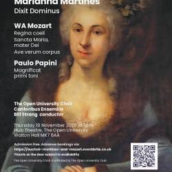 Open University Choir autumn concert: Martines and Mozart