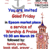 Good Friday Event in #Epsom Market Place with #ChurchesTogetherEpsom