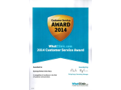 whatclinic.com Customer Service Award 2014