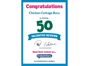 50 validated reviews Chicken Cottage Bury