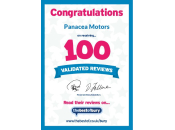 100 Validated Reviews Panacea Motors