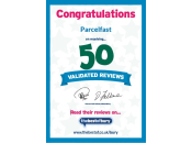 Parcelfast 50 Validated Reviews 