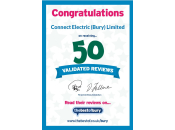 50 validated reviews - Connect Electric