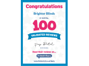 100 Validated Reviews Brighter Blinds 