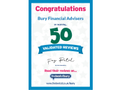 50 Validated Reviews - Bury Financial Advisers