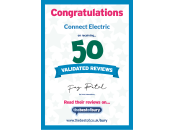 50 Validated Reviews - Connect Electric