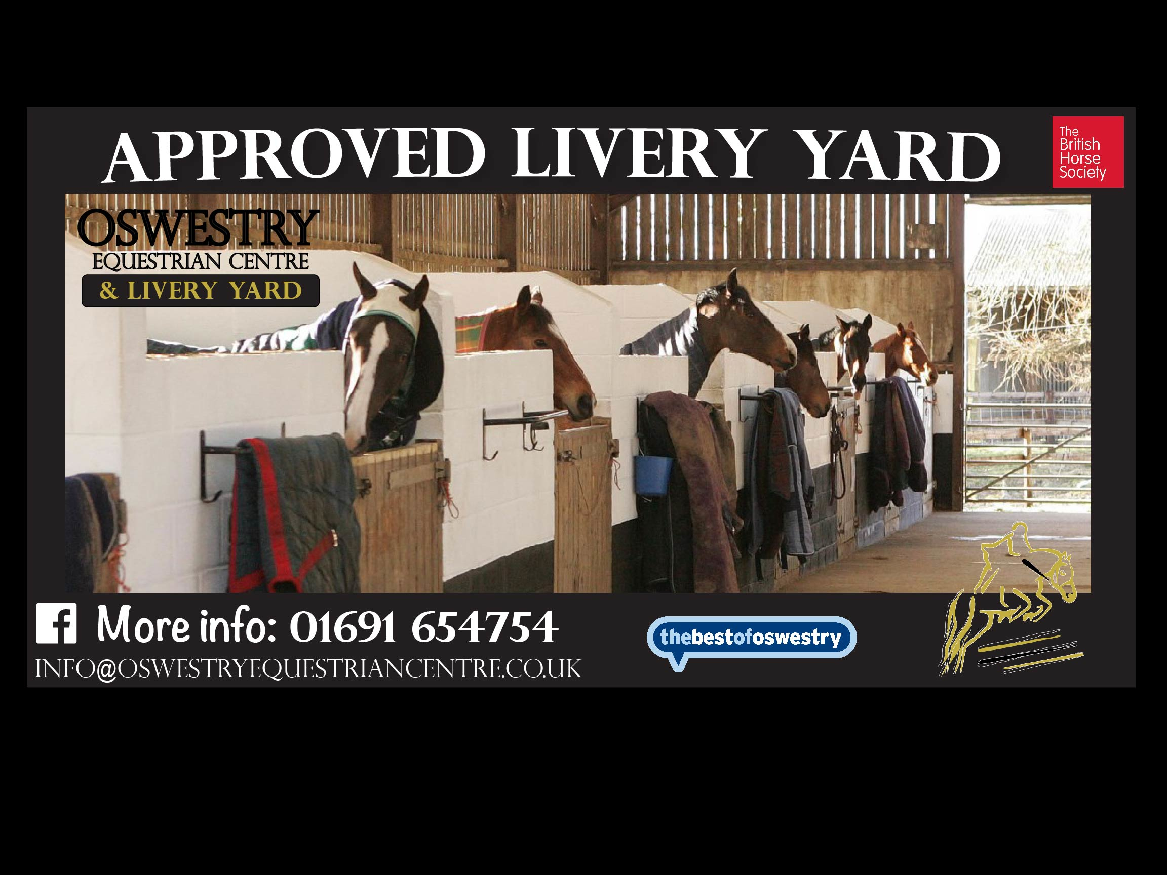 Impressive Riding School and Livery Stables at Oswestry Equestrian Centre