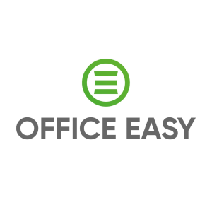 Logo of Office Easy with green circle and three horizontal lines, Eastbourne