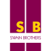 Logo of Swain Brothers Double Glazing with yellow SB initials on maroon background, Eastbourne