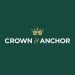 Logo of Crown & Anchor Eastbourne with gold crown and anchor icon on green background