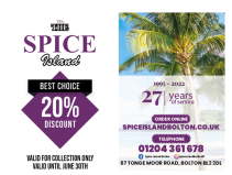 20% off at Spice Island