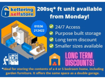Our largest storage space has just become available and it's on the GROUND FLOOR!!!