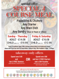FOUR COURSE MEAL - FROM JUST £14.00 AT KIRAN'S BALTI DARLASTON