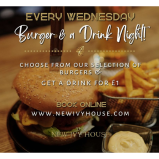 Wednesday Burger Night and a drink for £1 at The New Ivy House
