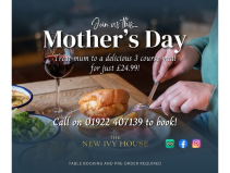 Mother's Day Menu at The New Ivy House