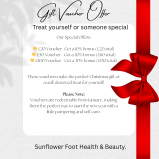 Special Gift Voucher Offer at Sunflower Foot Health & Beauty, Lichfield
