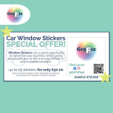 Car window stickers offer!