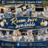🥳 Room Hire at Pelsall Cricket & Sports Club! 🥳
