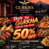 50% Off Online TakeAway Promo at Gurkha Dining