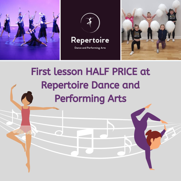 First class HALF PRICE @ Repertoire Dance Studio