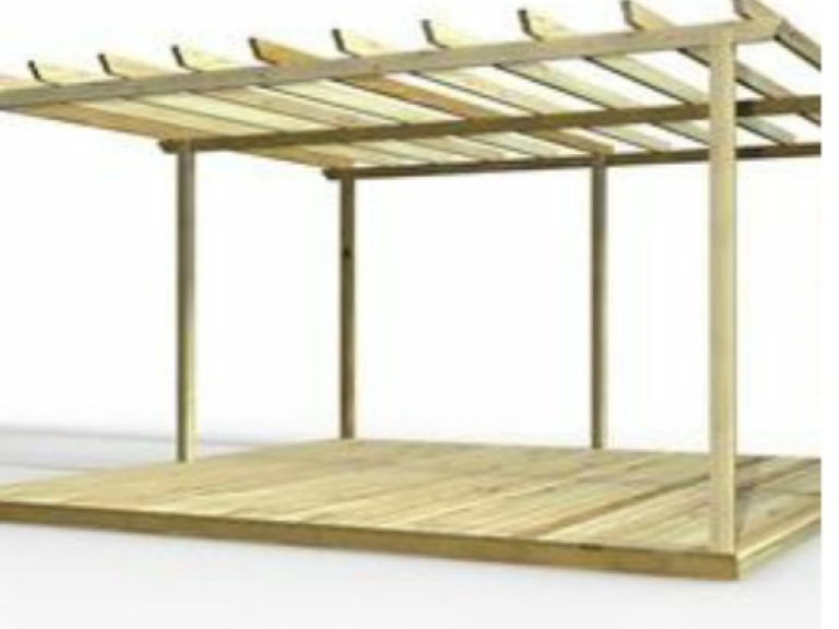 4.8 x 4.8 Standard pergola with traditional arbour timber decking.