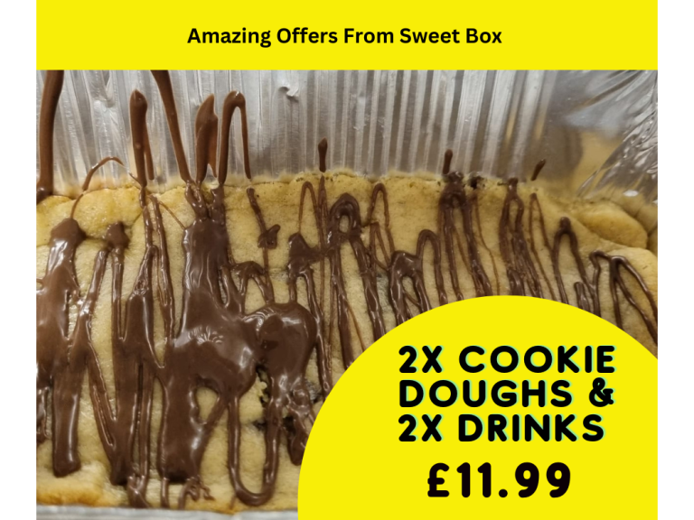 2x Cookie Doughs and 2x drinks for £11.99 