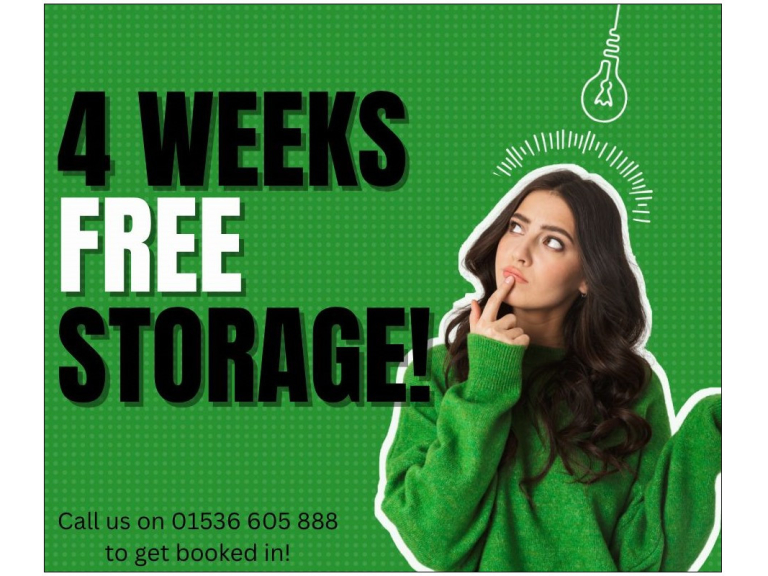 Our offer for July is 4 weeks free storage.
