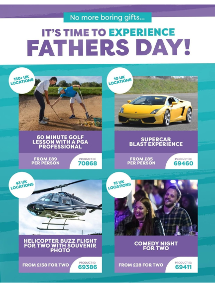 Father's Day Gift Ideas from Cotton Candy Travel in Walsall