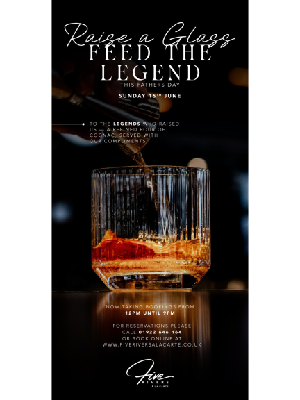 Celebrate Father’s Day at Five Rivers À La Carte Walsall